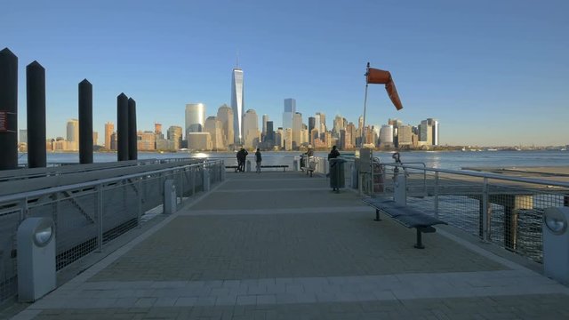 Paulus Hook and a view of Manhattan