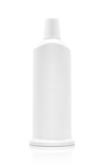 blank packaging plastic toothpaste tube isolated on white background