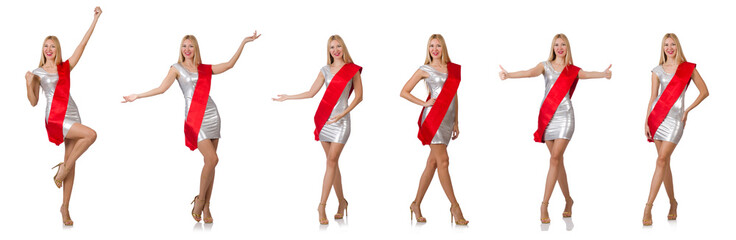 Beauty contest winner isolated on the white