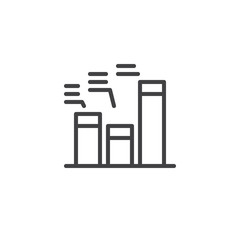 Business graph outline icon. linear style sign for mobile concept and web design. Bar chart simple line vector icon. Symbol, logo illustration. Pixel perfect vector graphics