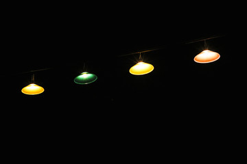 lamp dark night black background