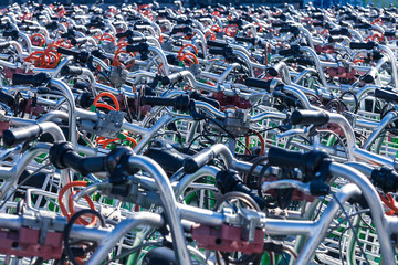 Lots of Public Bicycles in China for Rent