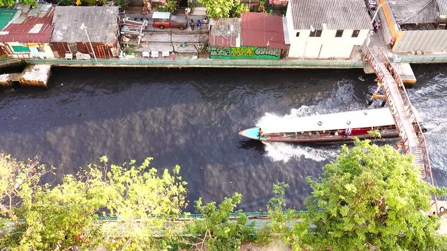 4K Canal Passenger in bangkok thailand	