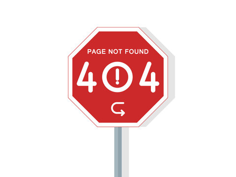 404 error page not found sign Vector Icon