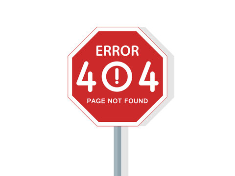 404 error page not found sign Vector Icon