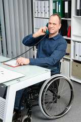 disabled business in wheelchair