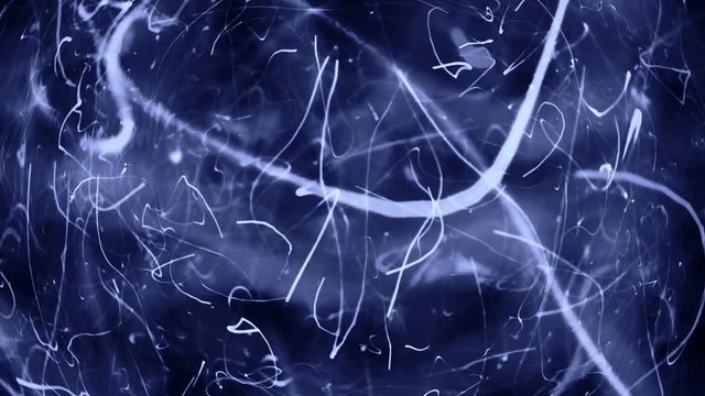 Blue scribble, particles and dust (Loop).