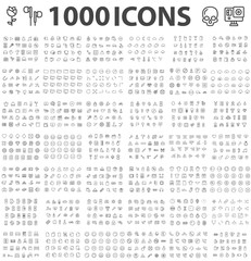 Set 1000 ICONS Different theme Editable Stroke 48x48 Pixel Perfect Big SET Premium Vector
