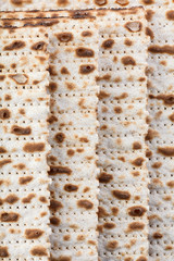 Matzah. Jewish traditional Passover bread. Pesach celebration symbol.