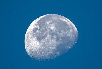 Beautiful close-up moon phase over the sky, Astronomy object
