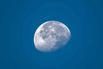 Beautiful close-up moon phase over the sky, Astronomy object