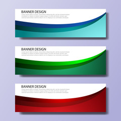 Fototapeta premium Abstract vector banners with bright geometric background annual report design templates future Poster template design.