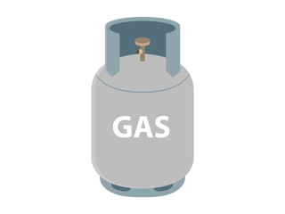 Propane gas cylinder bottle vector icon
