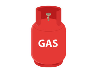 Propane gas cylinder bottle vector icon