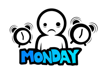 Monday alarm illustration