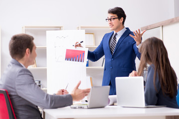 Business meeting with employees in the office