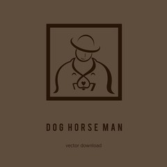 dog horse man