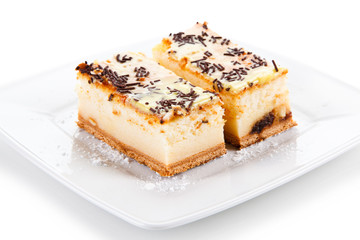 Cheesecake with chocolate