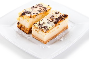 Cheesecake with chocolate