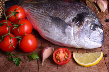Fish dorado and vegetables