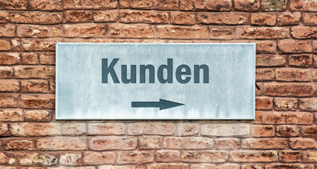 Fototapeta premium Schild 225 - Kunden