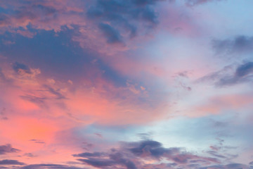 twilight sky and cloud in the evening, sunset sky background