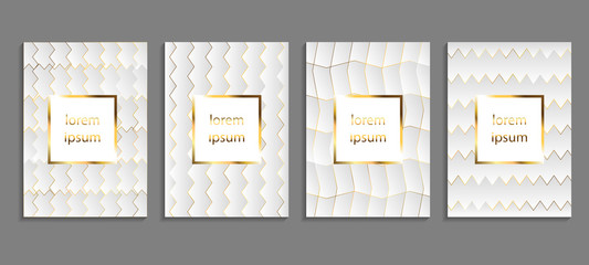 Set of luxury cover templates. Vector cover design for placards, banners, flyers, presentations and cards