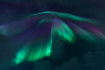 Naklejka na ściany i meble Aurora boreale in Islanda