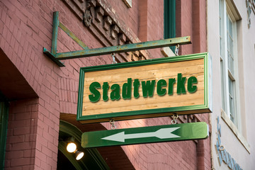 Obraz premium Schild 277 - Stadtwerke