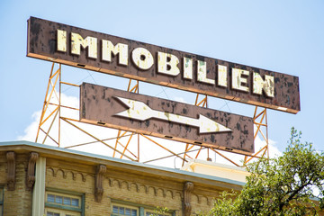 Obraz premium Schild 295 - Immobilien