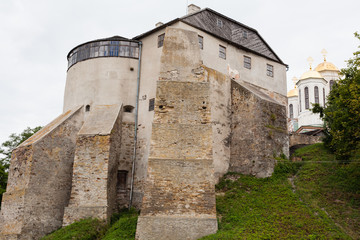 Fototapeta na wymiar View to the historical castle in Ostrog, Rivne region, Ukraine