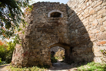 The ruins of an old castle in Terebovlia, Ukraine