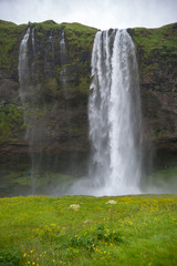 Waterfall Seljalandsfoss in the south coast of Iceland.