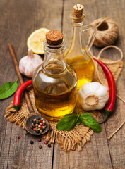 Bottle with olive oil