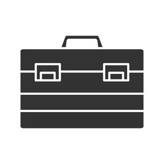 Construction toolbox glyph icon