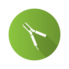 Car jumper flat design long shadow glyph icon