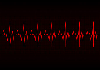 Heart beats cardiogram background