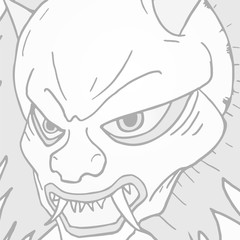 Monster face illustration