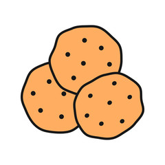 Chocolate chips color icon