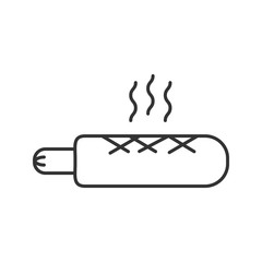 French hot dog linear icon