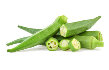 okra isolated on white background