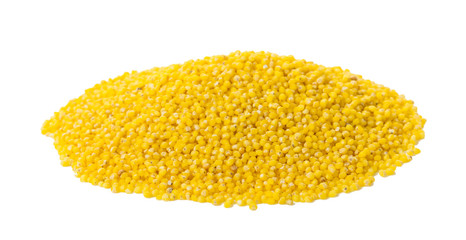 raw millet closeup