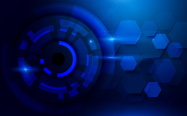 Abstract technology digital hi tech geometric shape concept background