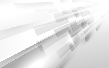 Abstract technology digital hi tech rectangles gray color concept background. Space for your text