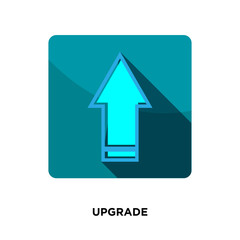 upgrade icon isolated on white background for your web, mobile and app design