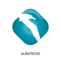 albatross logo isolated on white background for your web, mobile and app design
