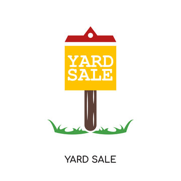 yard sale logo isolated on white background for your web, mobile and app design