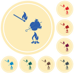 Grilled chicken icon