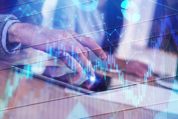 Fototapeta premium Financial growth and broker concept