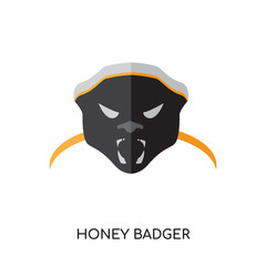 honey badger logo isolated on white background for your web, mobile and app design